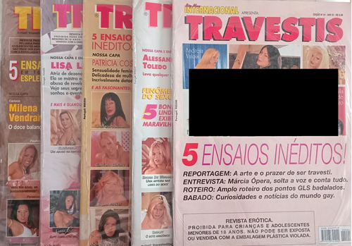 Lote Nº 03 De 5 Revistas Travestis Importadas De Brasil