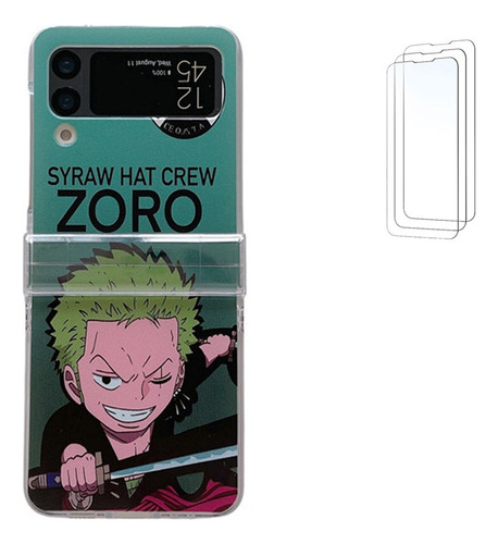 Para Samsung Galaxy Z Flip3/4 Luffy Zoro Caso-b