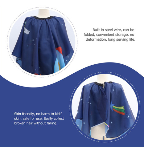 2pcs Impermeable Cómodo Niño Corte De Pelo Capa