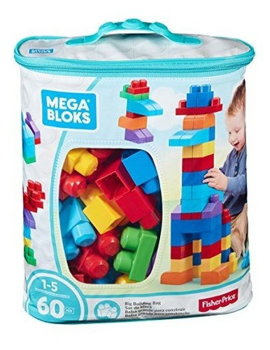 Bolsa Grande De Construccion Mega Bloks, 60 Piezas (classic