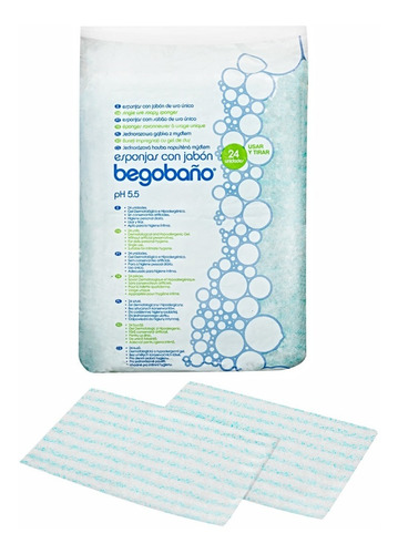 Pack Esponja Jabonosa Desechable Begobaño 6 Paquetes. 144 Un