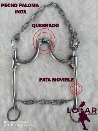Freno Pecho De Paloma Reglamento F. De Oro Pata Movible