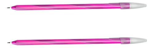 Kit Caneta Spiro 17,5cm Cis Glow 0,7mm Esferográfica C/2 Un Cor Da Tinta Rosa Cor Do Exterior Colorida