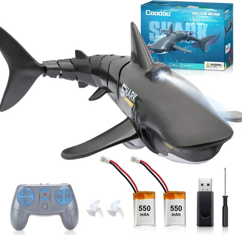 Tiburón A Control Remoto 2.4 G, De Alta Simulación