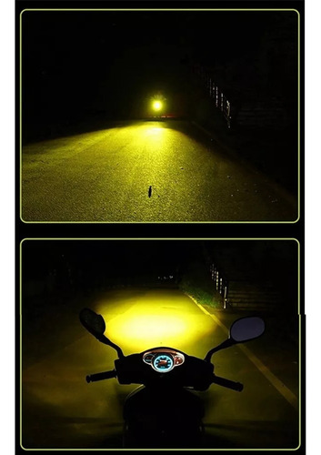 · 2x H4 Moto Mini Proyector Led Bombillas De Faro Doble Col