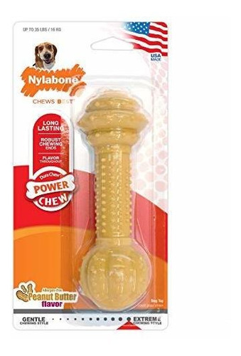 Nylabone Barbell Power Chew Durable Dog Toy