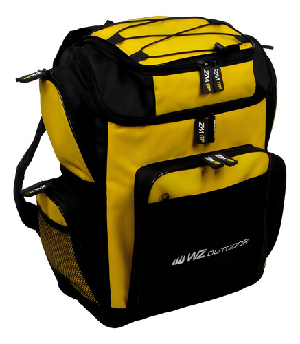 Mochila De Pesca 9 Bolsos Amarela - Wz Fishing Cor Amarelo