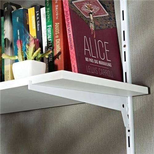Kit 48 Suportes Simples 40cm + 12 Trilhos Simples 150cm