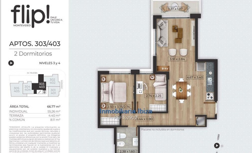 Imagen 6 de 15 de Cordón Sur Proyecto 1 Dormitorio Desde U$d 124.500