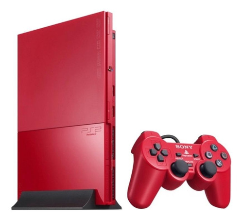 Sony PlayStation 2 Slim Limited Edition cor  crimson red