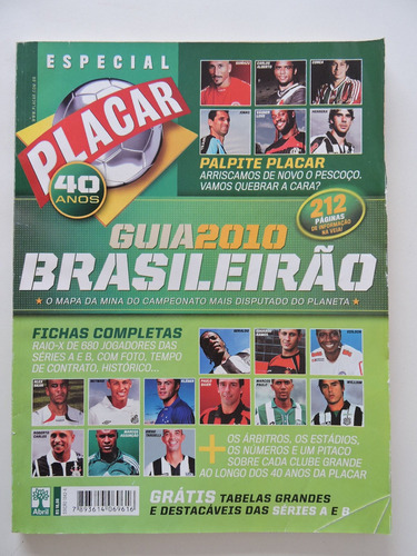 Placar #1342-a Especial Guia 2010 Brasileirão - Com Tabela
