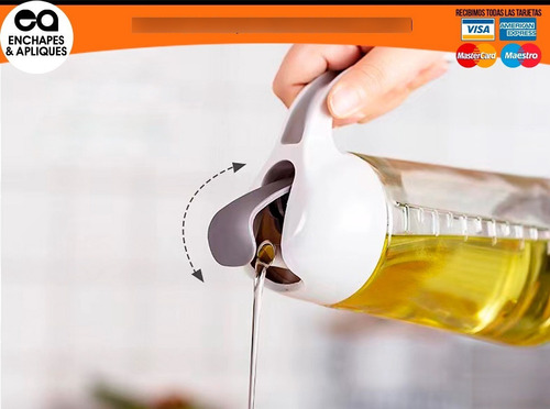 Imagen 4 de 5 de Dispensador Aceite Cocina Botella Con Dosificador 630ml