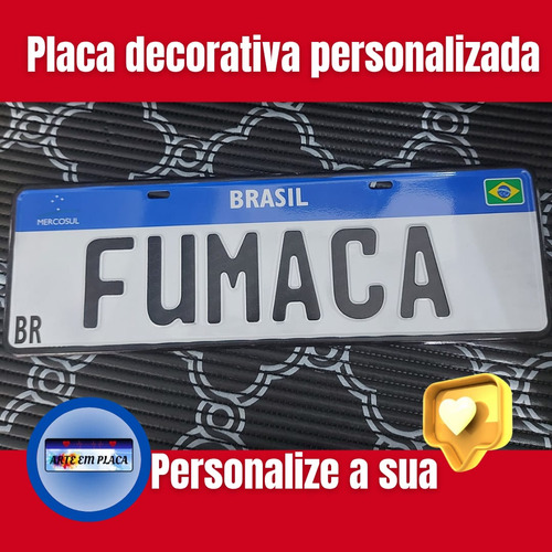 Placa Decorativa De Metal | Estilo Carro Com Nome1