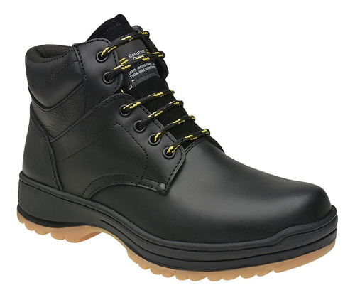 Bota Todo Terreno Para Hombre En Piel Color Negro Y Agujetas