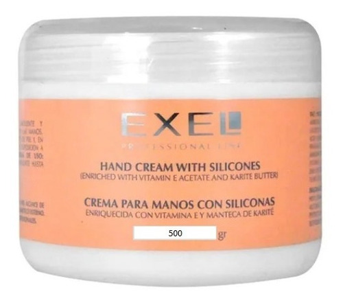 Crema Para Manos Silicona Y Manteca De Karité Exel X 500 Gr 