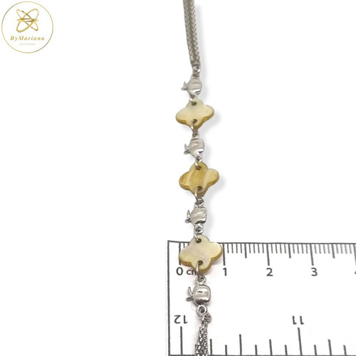 Imagen 5 de 6 de Pulsera Plata Rodinada Con Nacar