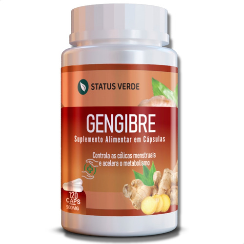 3 Potes Gengibre Termogênico Natural - Kit 360 Cáps De 500mg Sabor