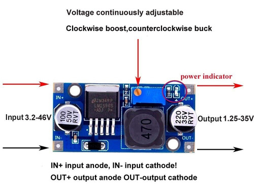 Módulo Conversor Dc/dc Step Down Lm2596 Dc-dc Arduino Pic Ci
