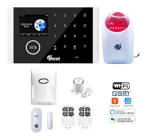 Kit Alarma Casa Negocio Gsm Wifi Completa + Sirena Exterior 