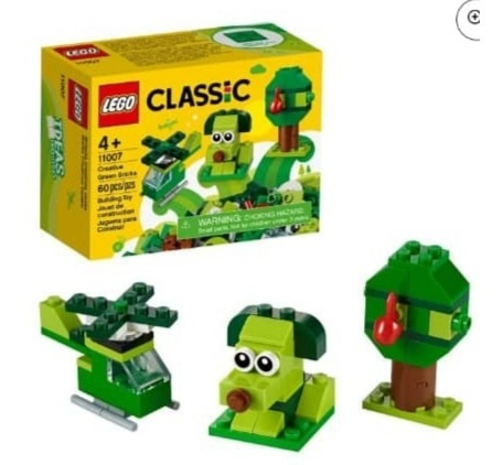Lego City Classic Creative Verde Green Bricks 60 Pzs 11007