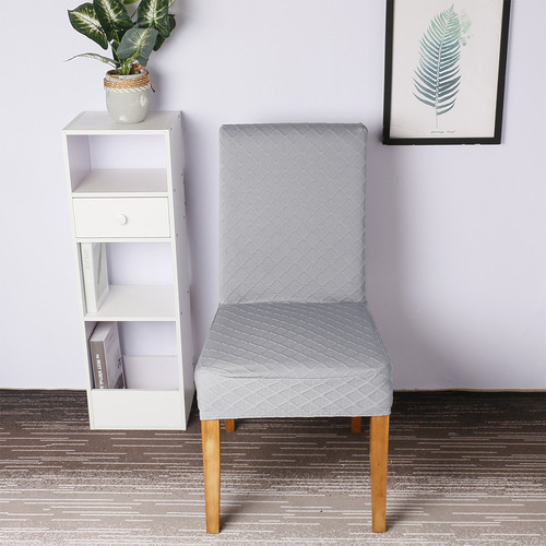 Funda Para Silla De Comedor Stretch Diamond Lattice, Gris Cl