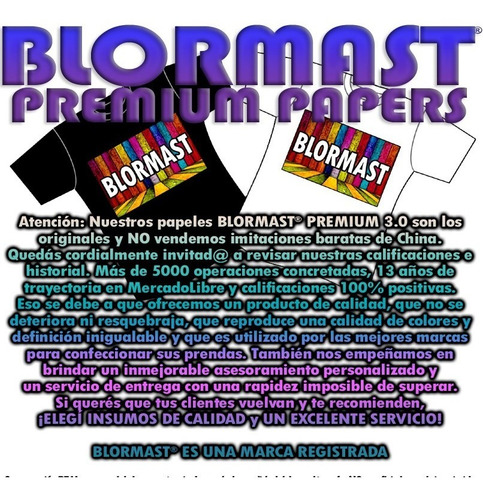 Imagen 7 de 10 de Papel Transfer Telas Oscuras A4 Blormast® 5 Hojas + Teflonado Térmico! Colores 100% Vivos - Full Hd