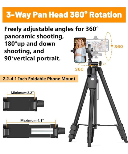 Trípode De Aluminio TriPod Xxxu 60 Para Cámara, Con Mando A