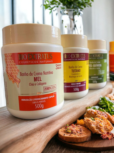 Kit Cronograma Capilar Nutrição Mel + Tutano + Pós 500 Gr