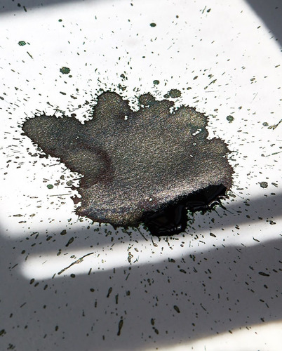 Imagen 2 de 4 de Tinta Pluma Fuente J.herbin Vert Atlantide 350 Aniv. 50 Ml