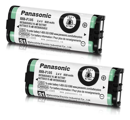 Paquete De 2 Baterías Recargables De 3.6 V 830 Mah Ni-mh Aaa