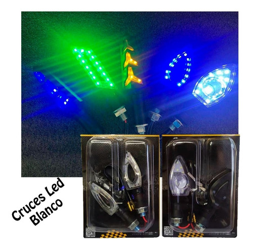 Imagen 5 de 5 de Fero Cruce Luz Luce Led Motos Amarillo