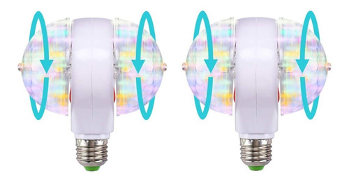 Imagen 3 de 10 de Combo Luces Led Dj Bola Audioritmica + 2 Lampara Rgb Doble