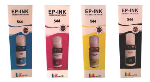 Tinta Para Impresoras Dye Juego Cmyk L1110 L3110 L3150 T 544