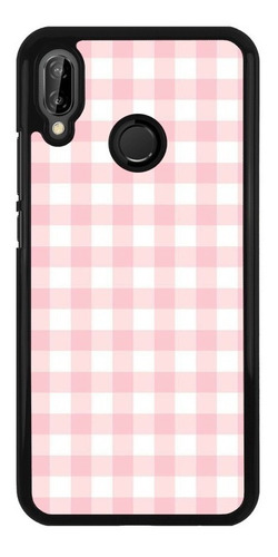 Funda Protector Para Huawei Cuadros Figuras Rosa Moda 