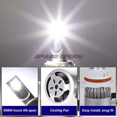 Chrome Led Headlight+amber Corner+white Led 9007 Hid+fan Zzf