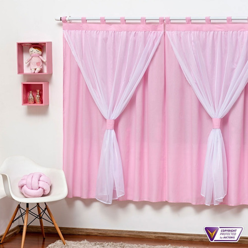 Cortina Quarto Bebe 2,00m X 1,60m Para Varão Nuvem