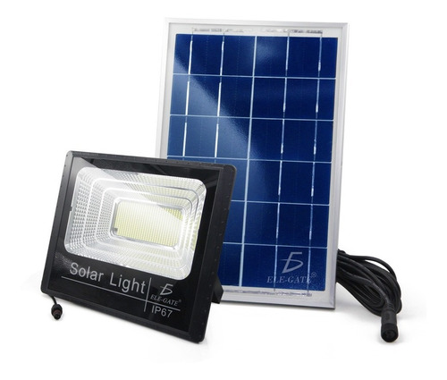 Reflector Led 40w De Panel Solar Control Luz Blanca Exterior Color de la carcasa Negro Color de la luz Blanco frío