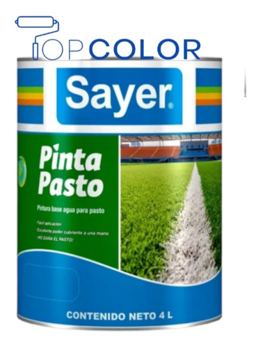 Base Agua Para Pasto / Césped Pintur (no Daña) Colores 4l