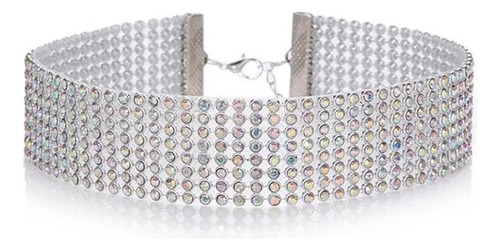 Collar Gargantilla Ancha En Strass