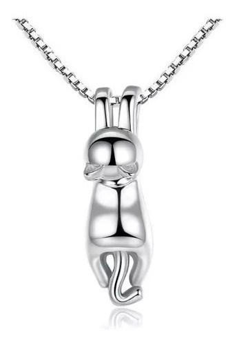 Collar Dije De Gato Para Niña Mujer Dama En Plata Gata