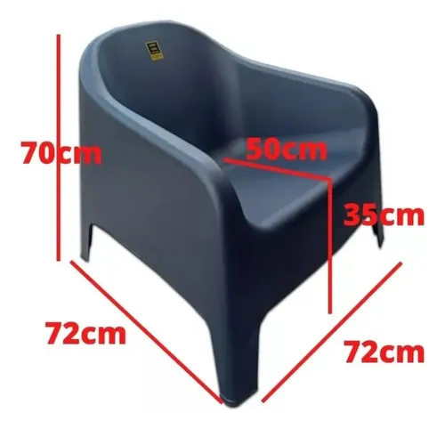 Juego De Living Jardín 2 Sillones Y Mesa Ratona Negro - imagen 3