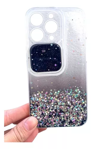 Funda Para iPhone 11 12 13 Pro Max Mini Glitter Cubre Camara
