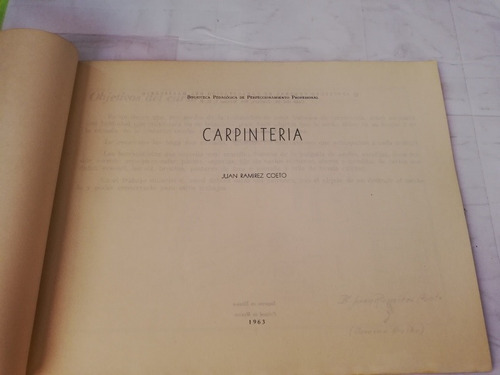 Juan Ramírez Coeto Carpintería 24 Sep (Usado)