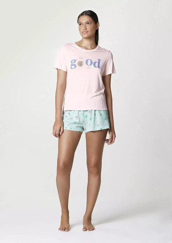 Pijama Manga Curta Feminino Hering