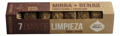 Comprimidos de fumaça de limpeza de 7 dias Sagrada Madre X1u, fragrância de mirra - Benju