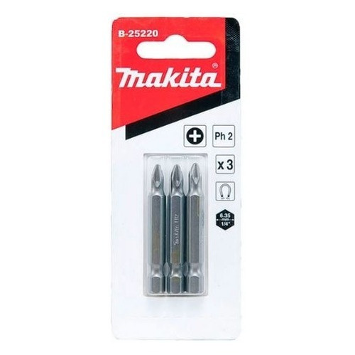 Conjunto De Bits Ph2 X 50mm 3 Peças Magnético Makita B-25220