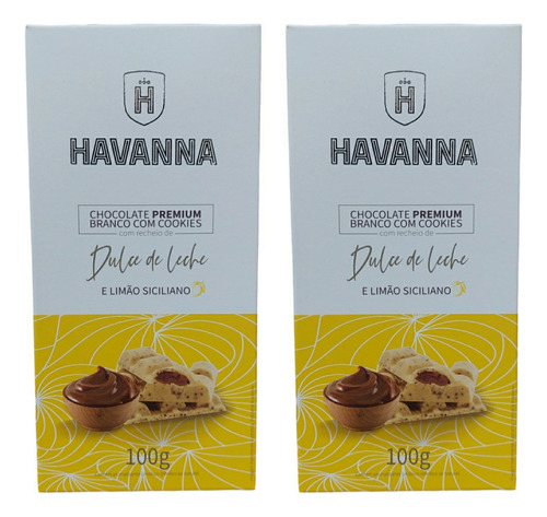 2 Chocolate Havanna Recheio Doce De Leite E Limão Siciliano