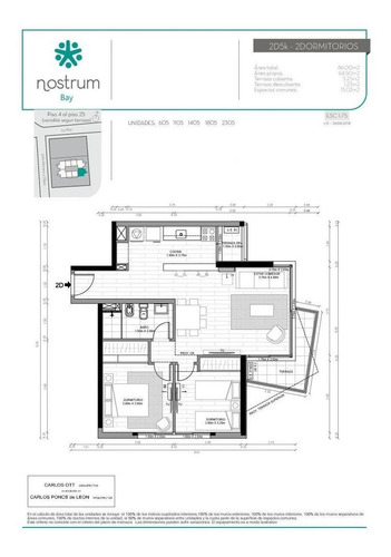 Imagen 26 de 29 de Apartamento Centro Venta 2 Dormitorios La Paz Y Julio Herrera Y Obes Ed. Nostrum Bay Con Terraza