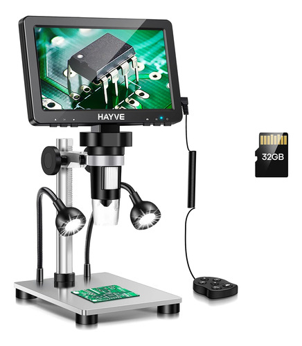 Microscopio Lcd Hayve 7, Aumento De 1200x Para Soldadura De 