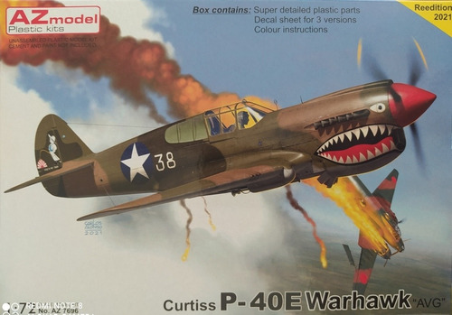 Maqueta De Avión Curtiss P-40e Warhawk 1/72 Caza Americano